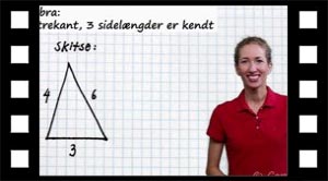 Konstruktion af trekant med tre kendte sidelængder