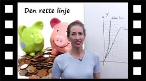 Forklaring for, at grafen for en lineær funktion er en ret linje. 