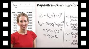 Kapitalfremskrivnings-formlen