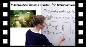 Bevis for fremskrivningsfaktor formlen.