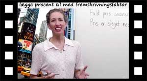 At lægge procent til med fremskrivningsfaktor