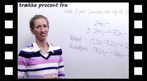 At trække procent fra