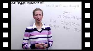 At lægge procent til