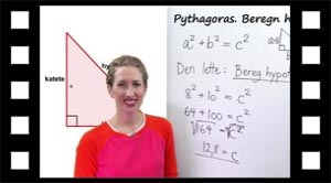 Hvordan en hypotenuse sidelængde beregnes med Pythagoras