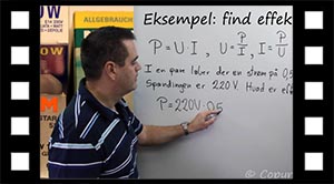 Eksempel: find effekten, P