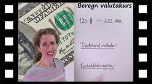 Forholdstalsregning, Beregn dollarkurs