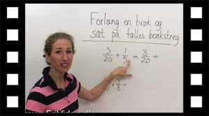 Forlæng og sæt på fælles brøkstreg