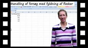 Fyldning af flasker i Excel