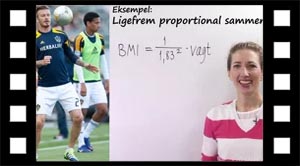 Et eksempel på en ligefrem proportional sammenhæng.