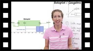 Hvordan man tegner et boksplot i Geogebra