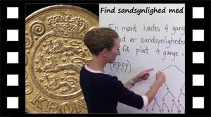 Bestem sandsynlighed for 4 plat i træk ved hjælp af et tælletræ