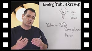Energitab, eksempler